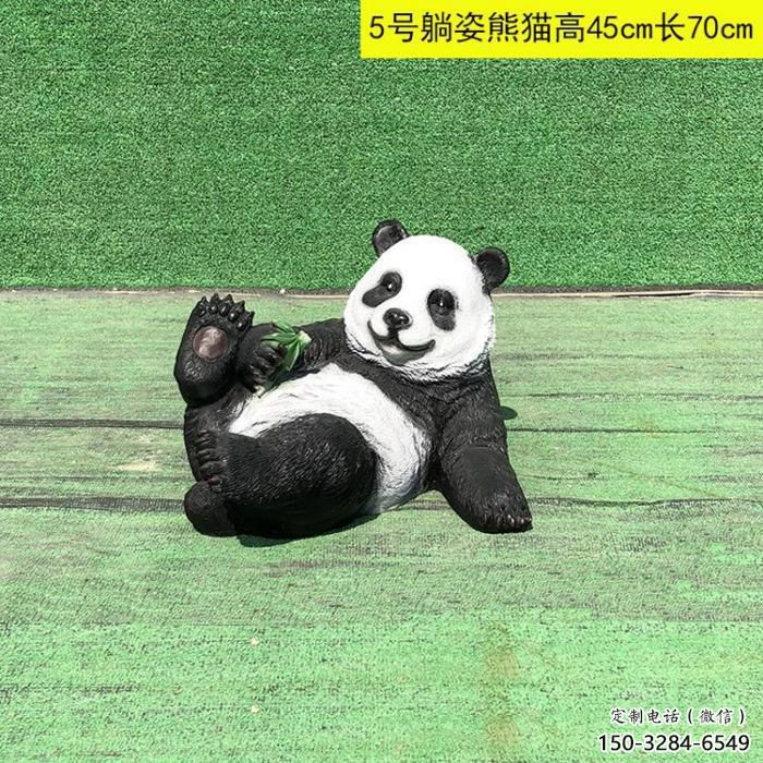 園林熊貓雕塑廠家 城市廣場(chǎng)雕塑 步行街?jǐn)[件