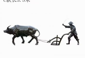 廣場農耕牛雕塑廠家 公園仿真雕塑 抽象擺件