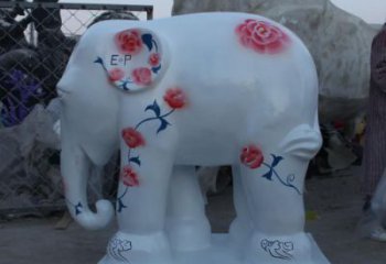 公園大象雕塑廠家 酒店門口雕塑 彩繪擺件
