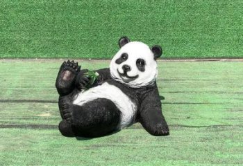 園林熊貓雕塑廠家 城市廣場雕塑 步行街擺件