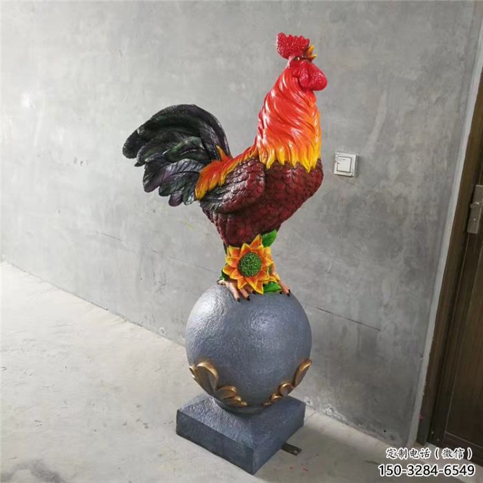 城市公雞雕塑廠家 風景區彩繪雕塑 抽象擺件