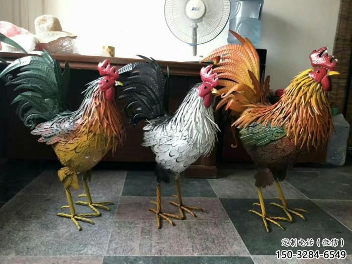 風景區公雞雕塑廠家 售樓處廣場雕塑 仿古擺件