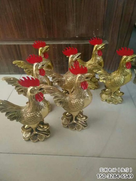 門口公雞雕塑廠家 售樓處仿真雕塑 彩繪家禽