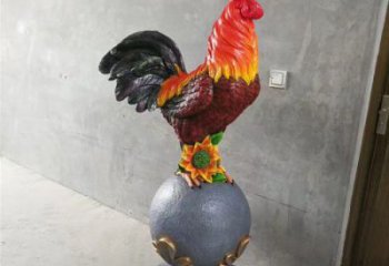 城市公雞雕塑廠家 風景區彩繪雕塑 抽象擺件