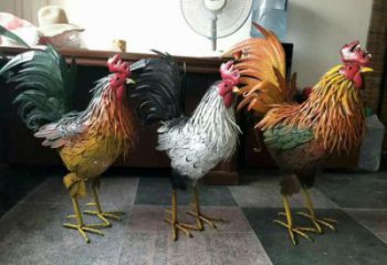 風景區公雞雕塑廠家 售樓處廣場雕塑 仿古擺件