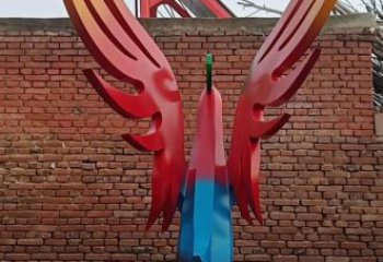 店門口鳳凰雕塑廠家 創意動物雕塑 仿真擺件