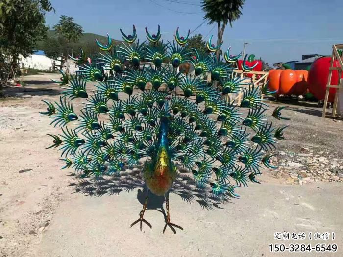 商業街孔雀雕塑 售樓處景觀雕塑 飛鳥擺件