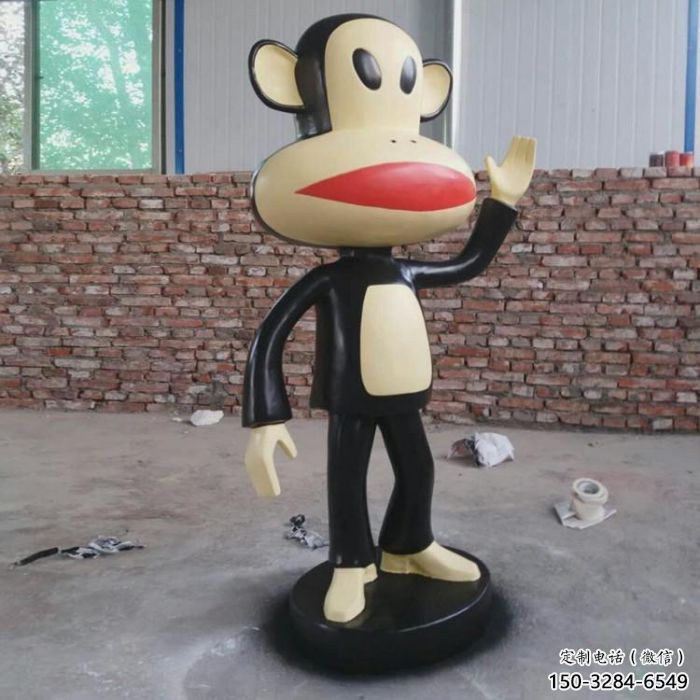 彩繪猴子雕塑 仿真景觀雕塑 幼兒園擺件