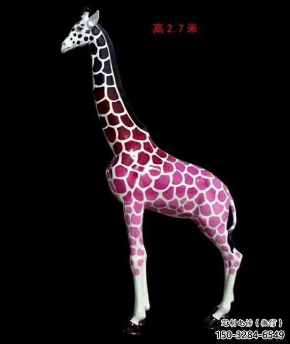城市長頸鹿雕塑 風(fēng)景區(qū)彩繪雕塑 抽象擺件