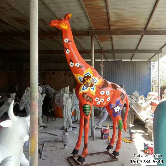 商場長頸鹿雕塑 仿真動物雕塑 店門口小品