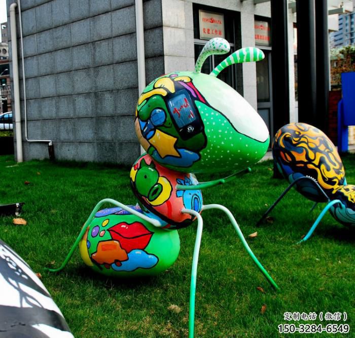 城市螞蟻雕塑 風景區彩繪雕塑 抽象擺件