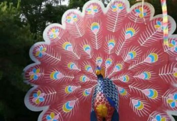 創意孔雀雕塑 步行街店門口雕塑 動物小品