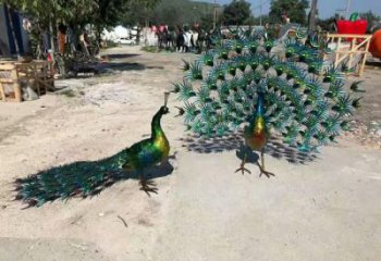 店門口孔雀雕塑 創(chuàng)意飛鳥雕塑 仿真擺件