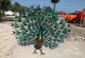 商業(yè)街孔雀雕塑 售樓處景觀雕塑 飛鳥擺件