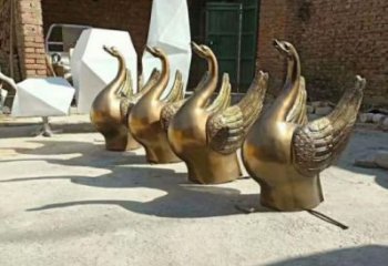 大型天鵝雕塑 門口創意雕塑 售樓處小品