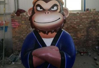 園林猴子雕塑 田間彩繪雕塑 仿真擺件