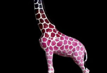 城市長頸鹿雕塑 風景區(qū)彩繪雕塑 抽象擺件