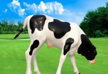 商場(chǎng)奶牛雕塑 仿真動(dòng)物雕塑 店門(mén)口小品
