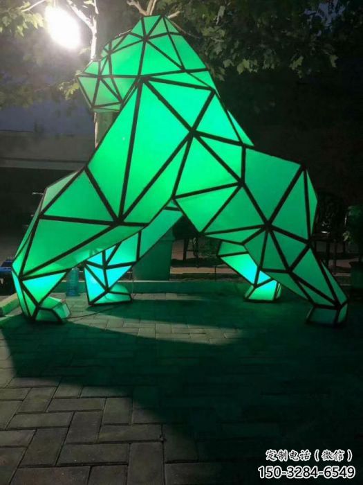 鏤空北極熊雕塑 廣場近代雕塑 門口小品