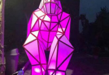 發(fā)光北極熊雕塑 店門口園林雕塑 動物小品