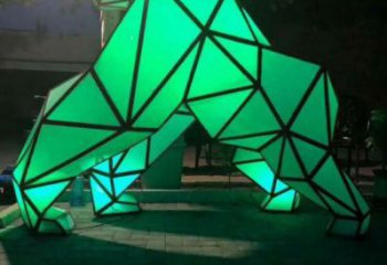 鏤空北極熊雕塑 廣場近代雕塑 門口小品