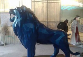 城市獅子雕塑 風景區彩繪雕塑 抽象擺件