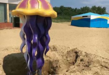 商場水母雕塑 仿真海洋生物雕塑 店門口小品