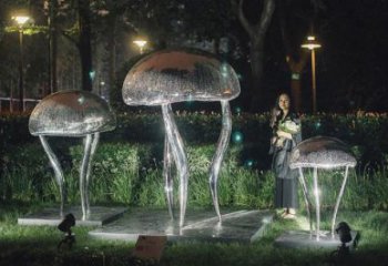 庭院水母雕塑 城市古銅色雕塑 音樂小品