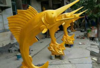 大型劍魚(yú)雕塑 步行街宣傳雕塑 仿真擺件