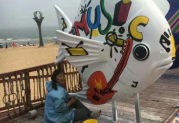 大型金魚雕塑 步行街宣傳雕塑 仿真擺件