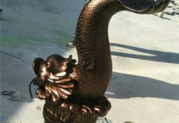 古銅色金魚雕塑 大型城市雕塑 商業(yè)街擺件