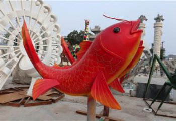 廣場金魚雕塑 公園仿真雕塑 抽象擺件