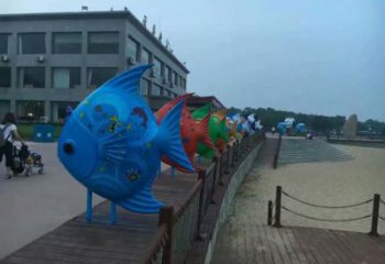 商場金魚雕塑 仿真海洋生物雕塑 店門口小品