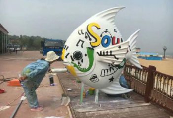 售樓處金魚雕塑 商業(yè)街仿真雕塑 海洋生物擺件