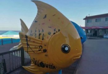 庭院金魚雕塑 城市古銅色雕塑 音樂小品