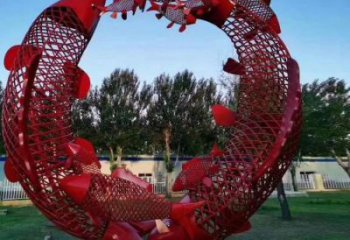 商業街鯉魚雕塑 售樓處水景雕塑 海洋生物擺件