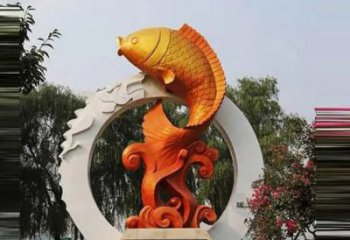 仿真鯉魚雕塑 店門口園林雕塑 動(dòng)物小品