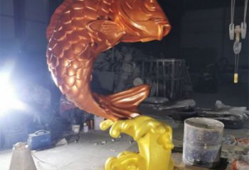 水景鯉魚雕塑 風景區(qū)幾何雕塑 廣場小品