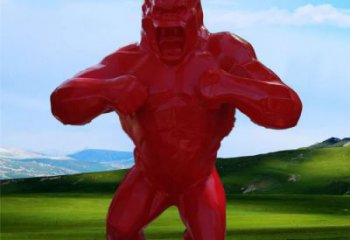 仿古大猩猩雕塑 庭院彩繪雕塑 田間小品