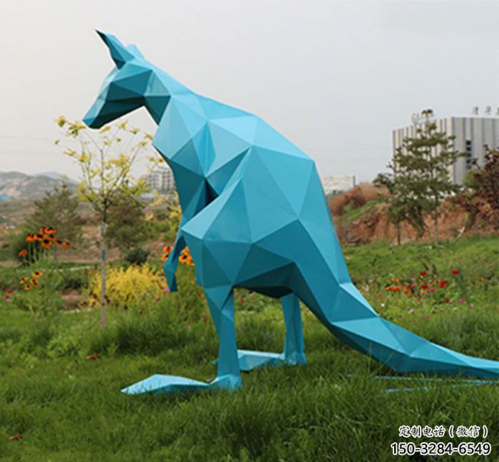 廣場袋鼠雕塑 公園仿真雕塑 抽象擺件