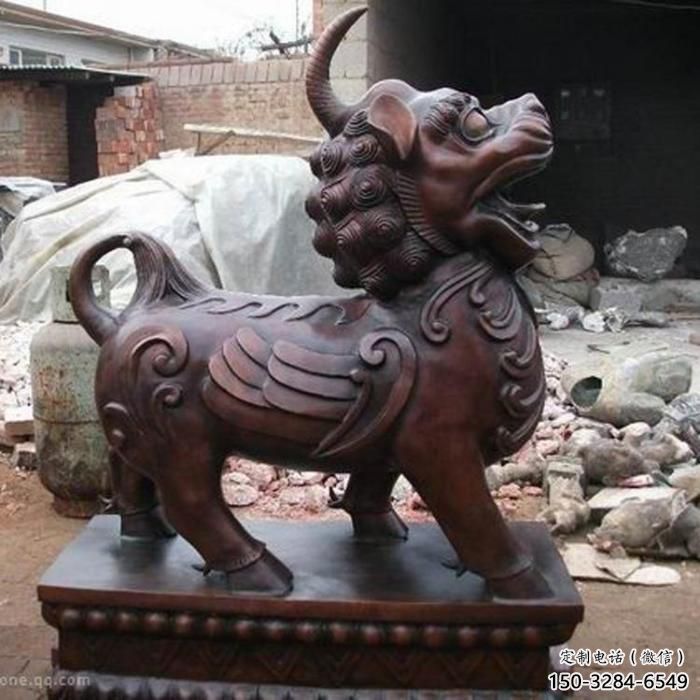 酒店獨角獸雕塑 庭院仿真雕塑 彩繪小品