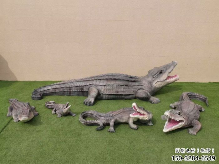售樓處鱷魚雕塑 商業街仿真雕塑 動物擺件