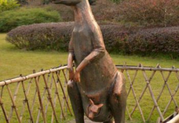 大型袋鼠雕塑制作 步行街宣傳雕塑 仿真雕塑擺件