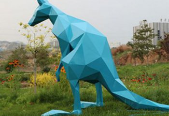 廣場(chǎng)袋鼠雕塑 公園仿真雕塑 抽象擺件