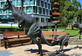 商場(chǎng)袋鼠雕塑 仿真動(dòng)物雕塑 店門(mén)口小品