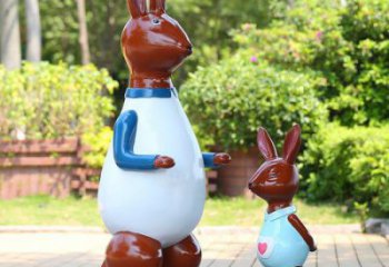 售樓處袋鼠雕塑 商業(yè)街仿真雕塑 動(dòng)物擺件