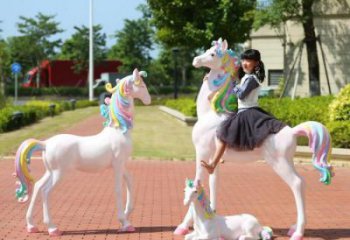 商業街獨角獸雕塑 售樓處景觀雕塑 動物擺件