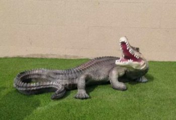 商場鱷魚雕塑 仿真動物雕塑 店門口小品