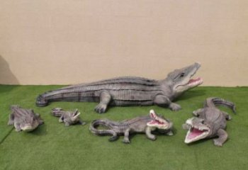 售樓處鱷魚雕塑 商業街仿真雕塑 動物擺件