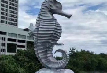 古銅色海馬雕塑 大型城市雕塑 商業街擺件